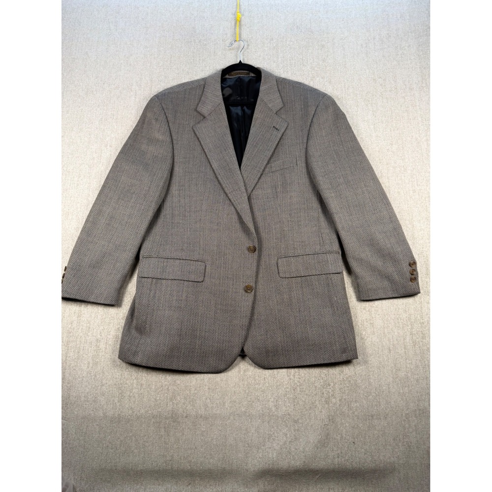 Chaps Ralph Lauren Blazer Mens 46R Grey Herringbone‎ 100% Wool Sport Coat Canada